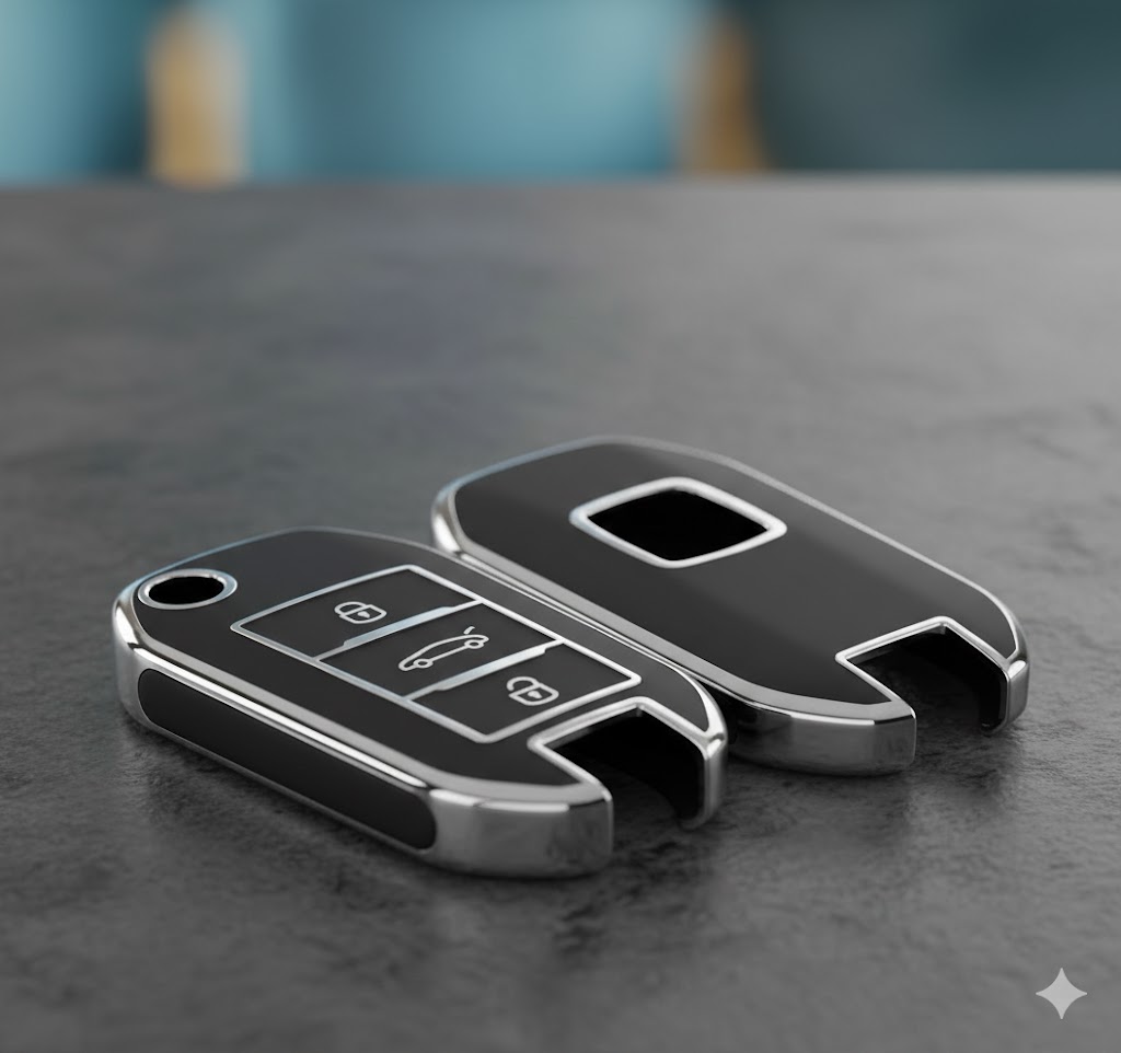 جراب ريموت مفتاح سيارة TPU متوافق مع السيارة -بيجو 301 و 508 و 2008 و سيتروين سي اليزيه